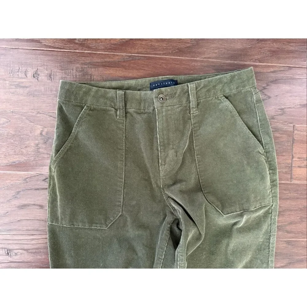 Sanctuary Green Corduroy Utility Pants size 29